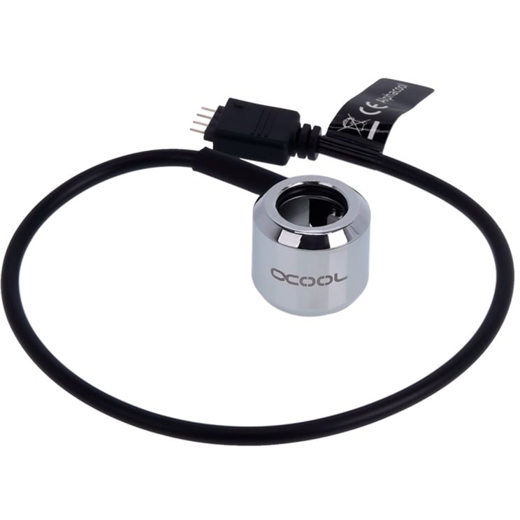 Alphacool Aurora HardTube LED Ring 13mm Chrome - RGB