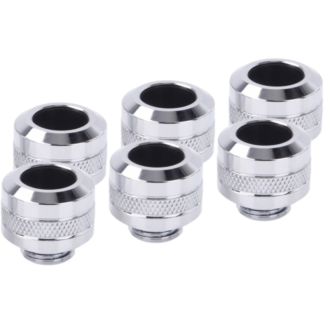 Alphacool Eiszapfen PRO 13mm HardTube Fitting G1/4 - Chrome Sixpack