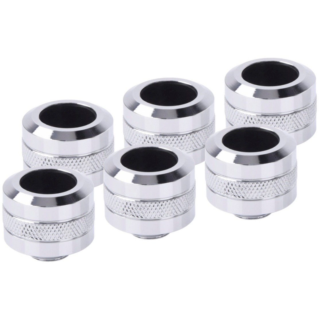 Alphacool Eiszapfen PRO 16mm HardTube Fitting G1/4 - Chrome Sixpack