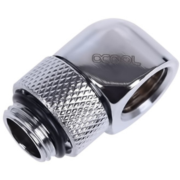 Alphacool HF L-Verbinder G1/4 AG drehbar auf G1/4 IG - Chrome