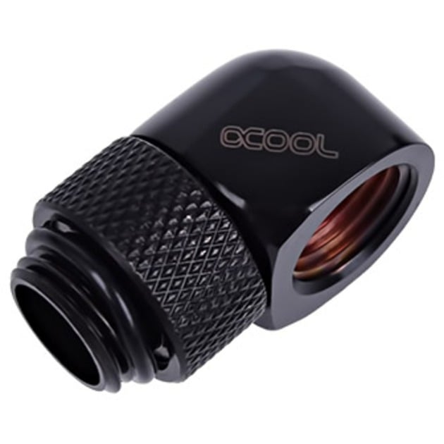 Alphacool HF L-Verbinder G1/4 AG drehbar auf G1/4 IG - Deep Black