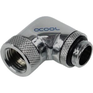 Alphacool HF Winkeladapter 90° drehbar G1/4 AG auf G1/4 IG - Chrome