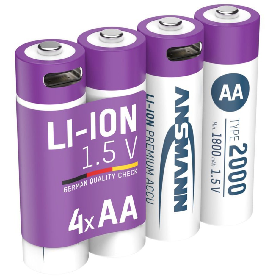 Ansmann Li-Ion Akku Mignon AA Typ 2.000 (min. 1.800 mAh)