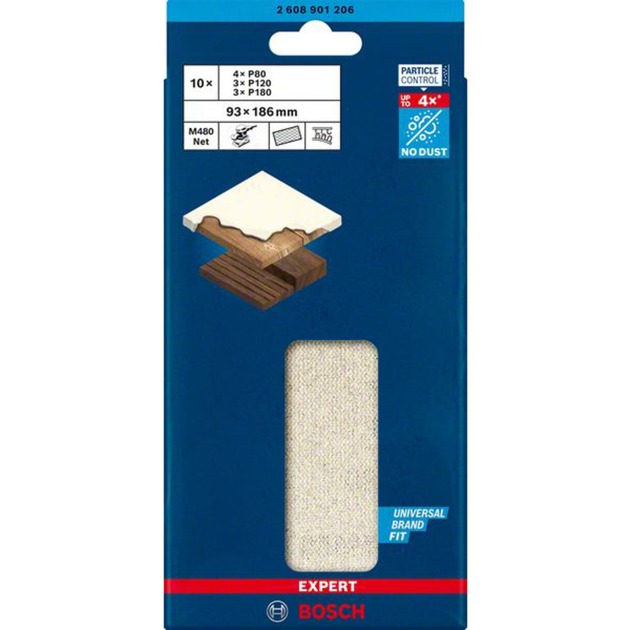 Bosch Expert M480 Netzstruktur-Schleifblatt-Set 93 x 186mm