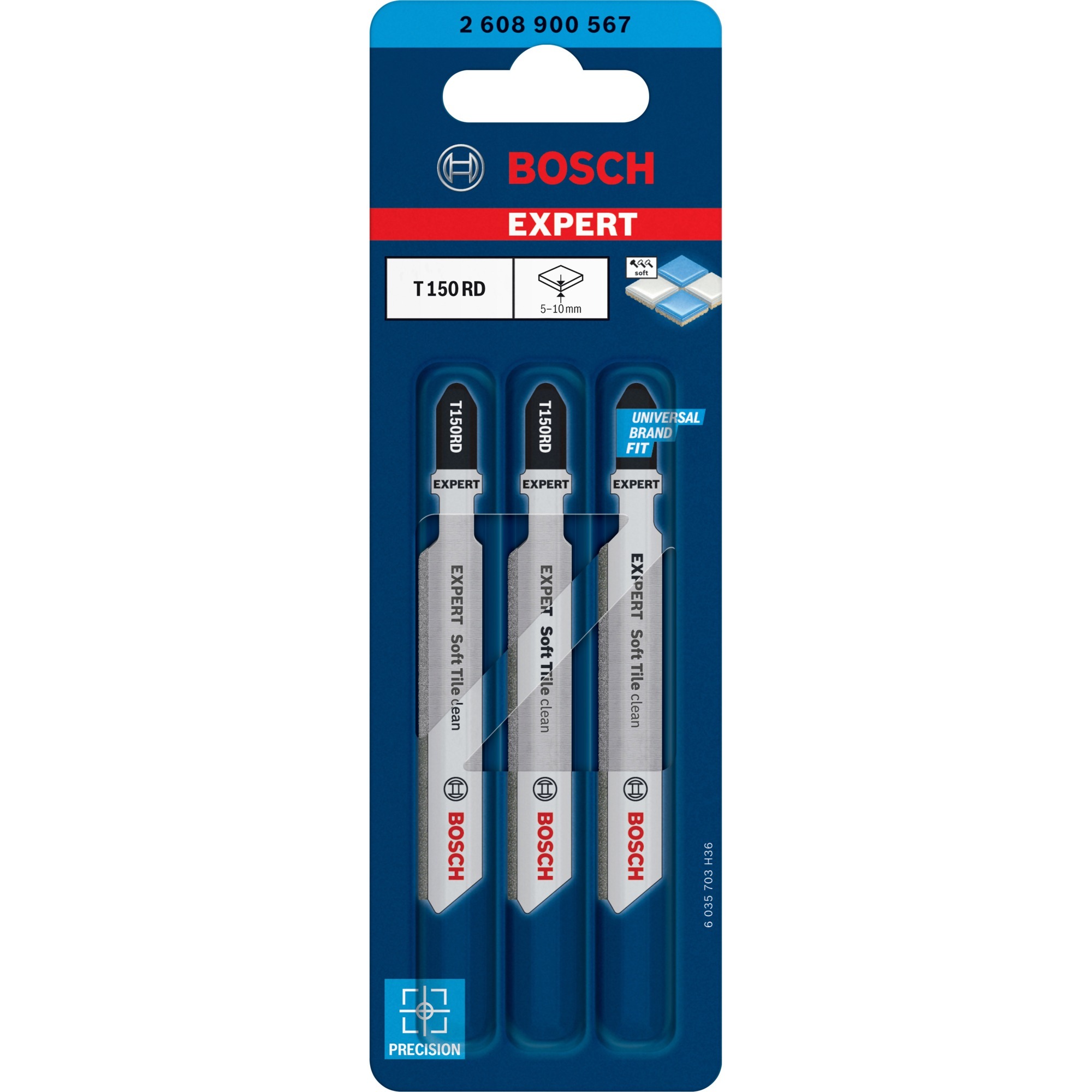 Bosch Expert Stichsägeblatt T 150 RD ''Soft Tile Clean''