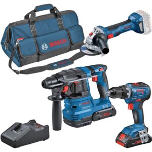Bosch Kombi-Set 18V: GSR 18V-55 + GWS 18V-7 + GBH 18V-22