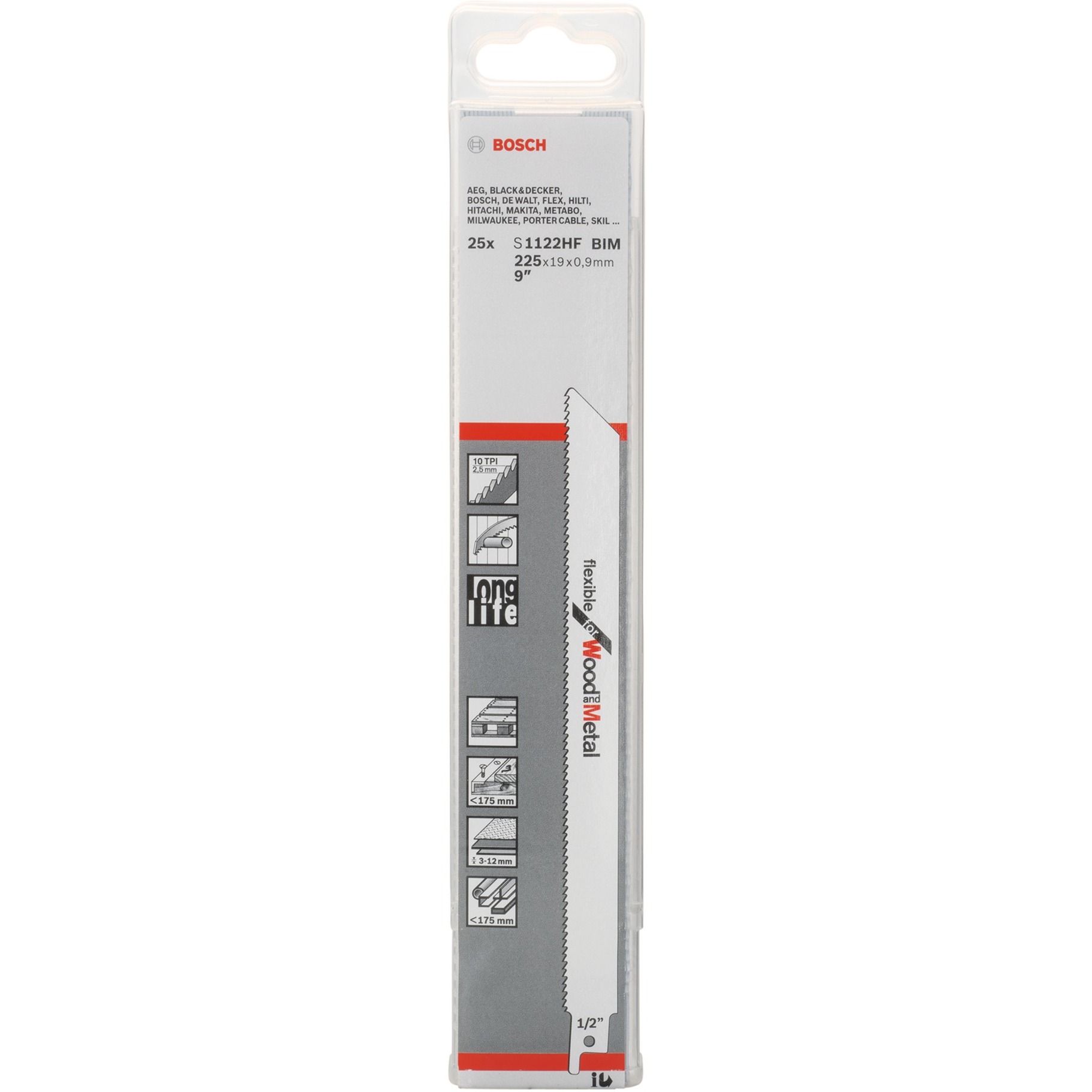 Bosch Säbelsägeblatt S 1122 HF Flexible for Wood and Metal