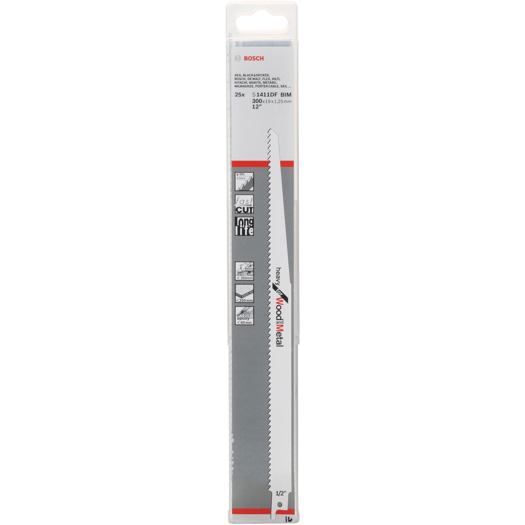 Bosch Säbelsägeblatt S 1411 DF Heavy for Wood and Metal