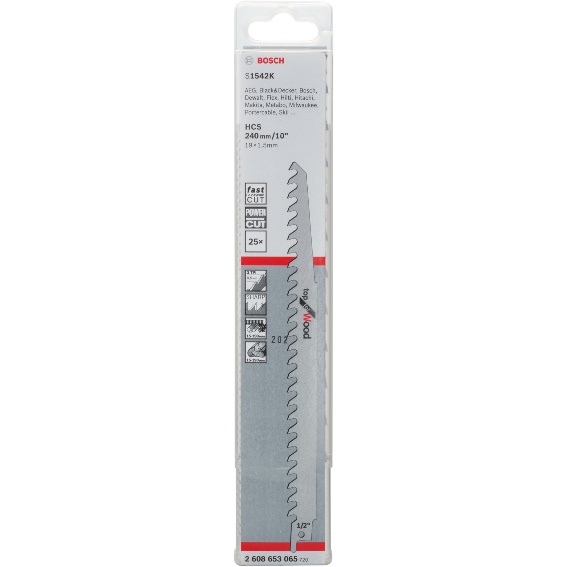 Bosch Säbelsägeblatt S 1542 K Top for Wood
