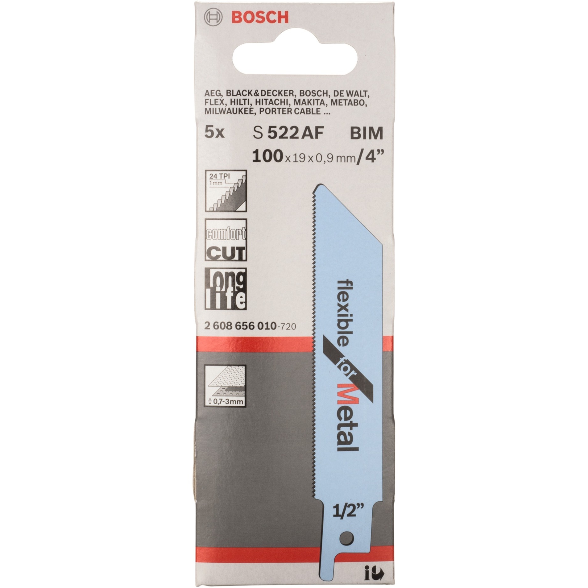 Bosch Säbelsägeblatt S 522 AF Flexible for Metal