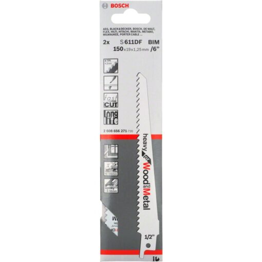 Bosch Säbelsägeblatt S 611 DF Heavy for Wood and Metal
