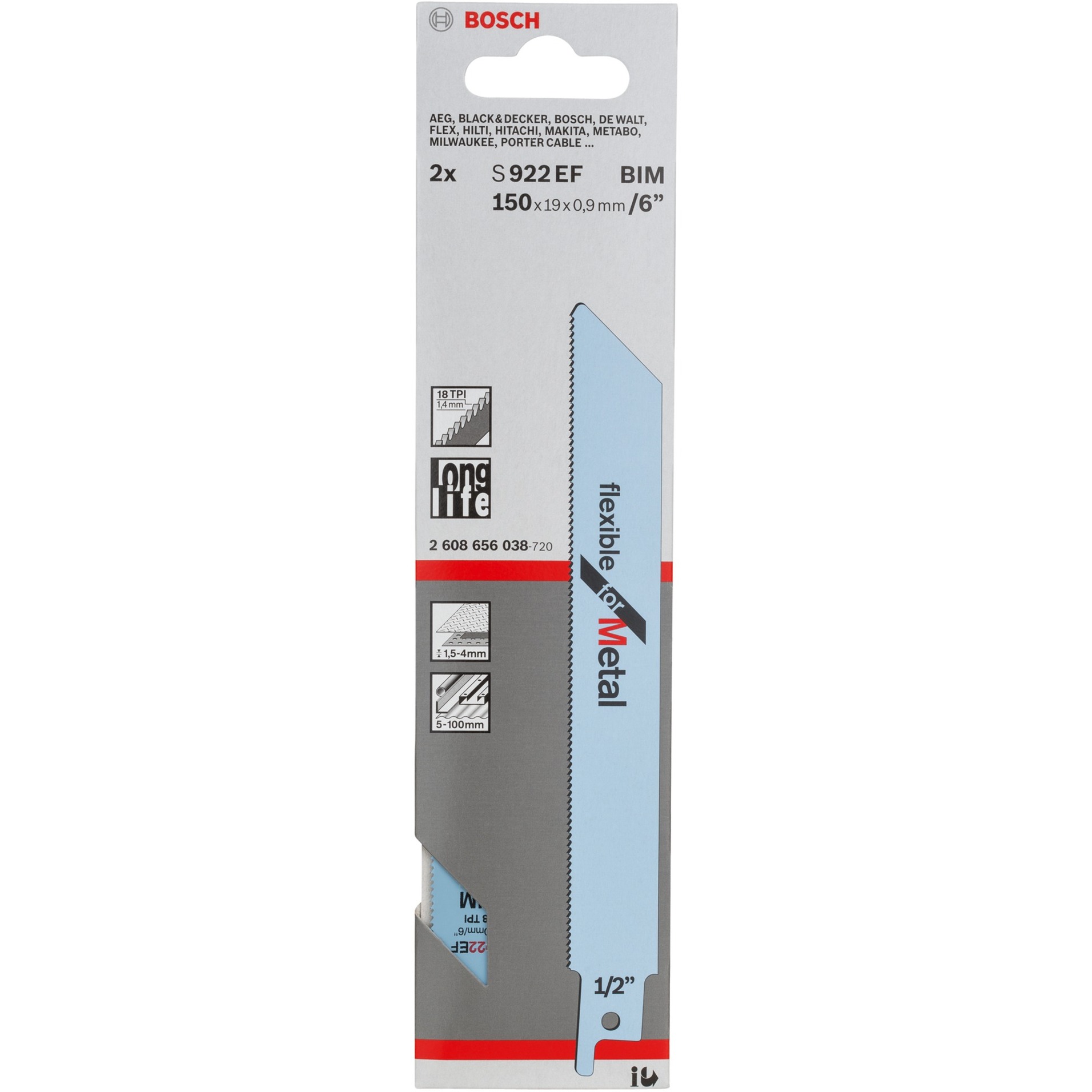 Bosch Säbelsägeblatt S 922 EF Flexible for Metal