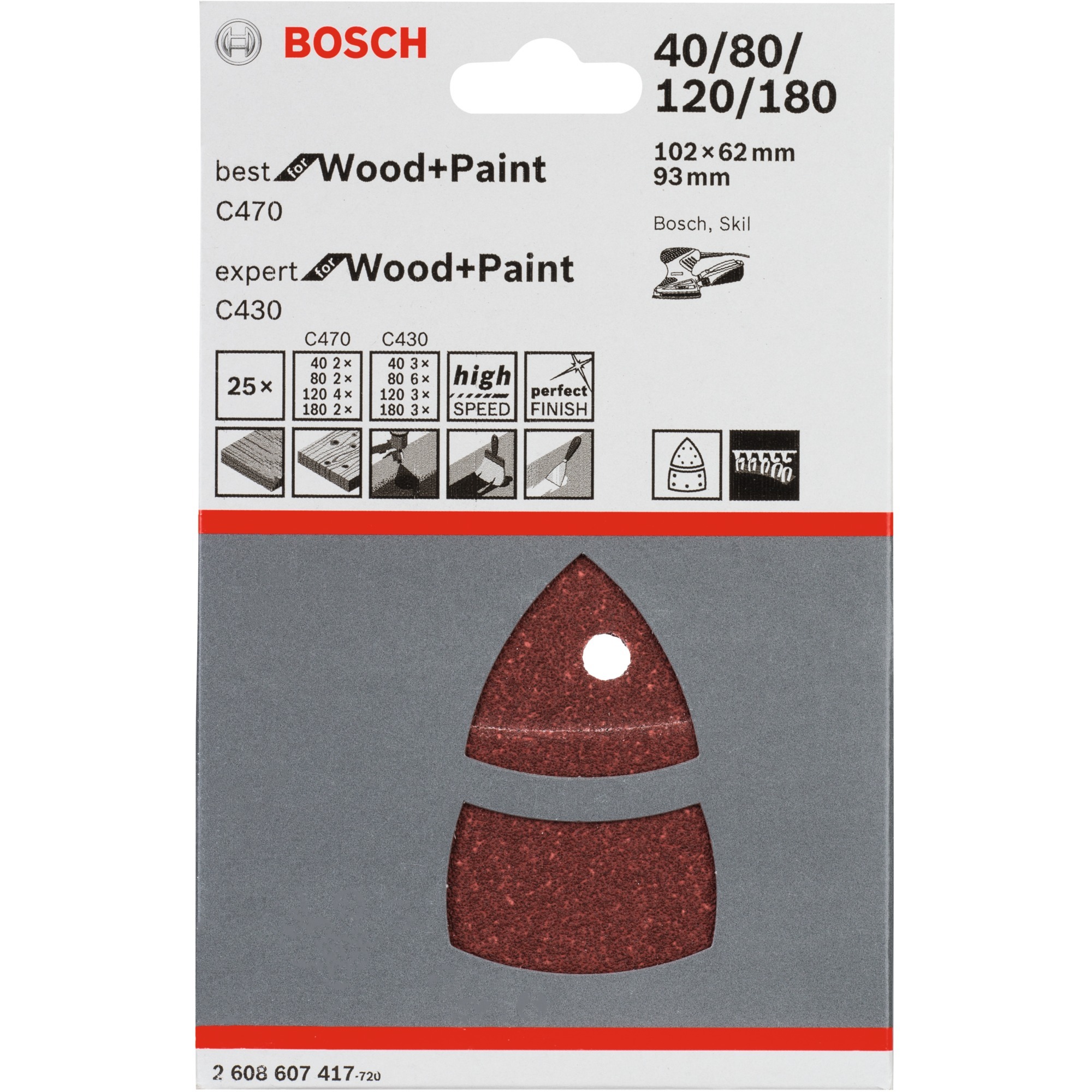 Bosch Schleifblatt-Set C470 und C430 für Multischleifer