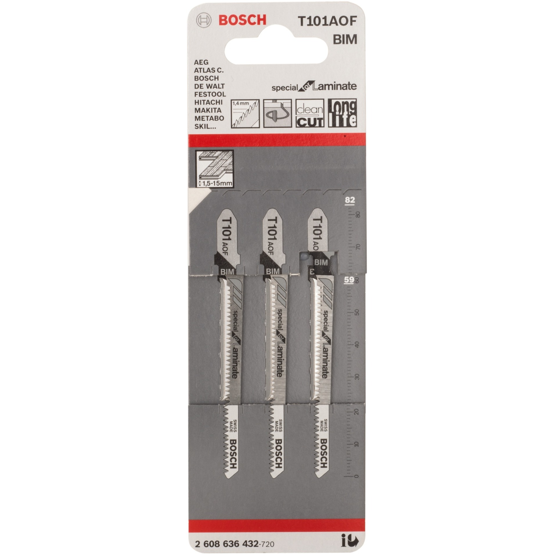 Bosch Stichsägeblatt T 101 AOF Special for Laminate