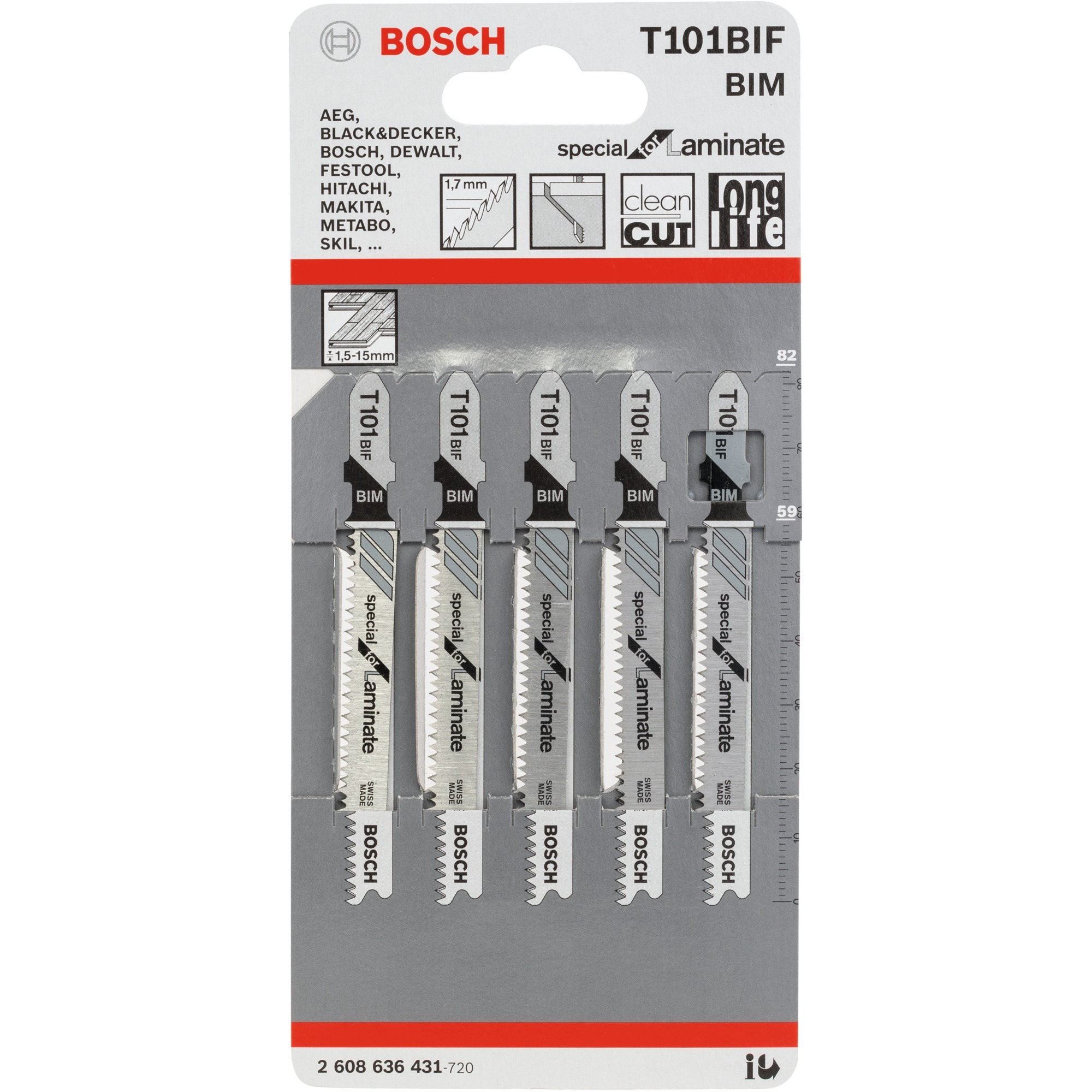 Bosch Stichsägeblatt T 101 BIF Special for Laminate
