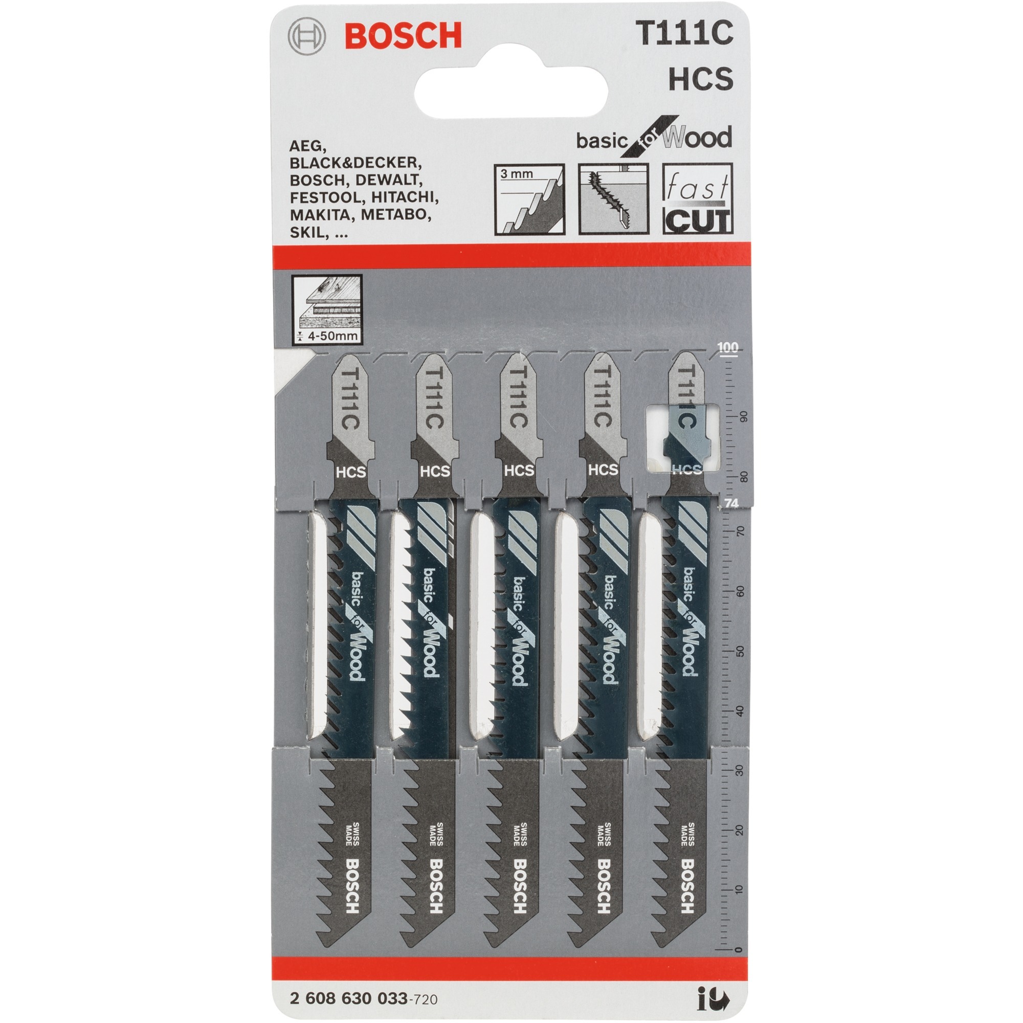 Bosch Stichsägeblatt T 111 C Basic for Wood