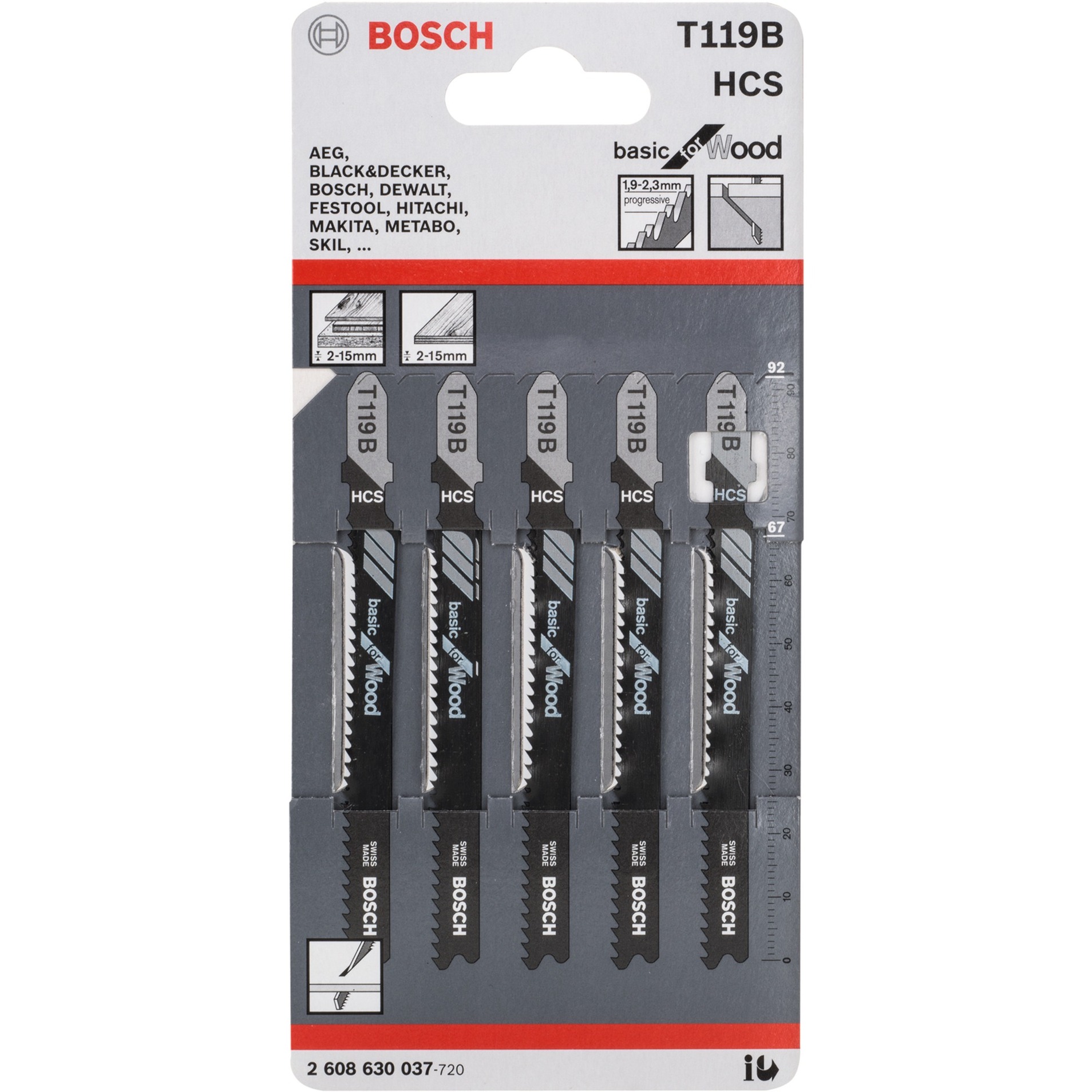 Bosch Stichsägeblatt T 119 B Basic for Wood