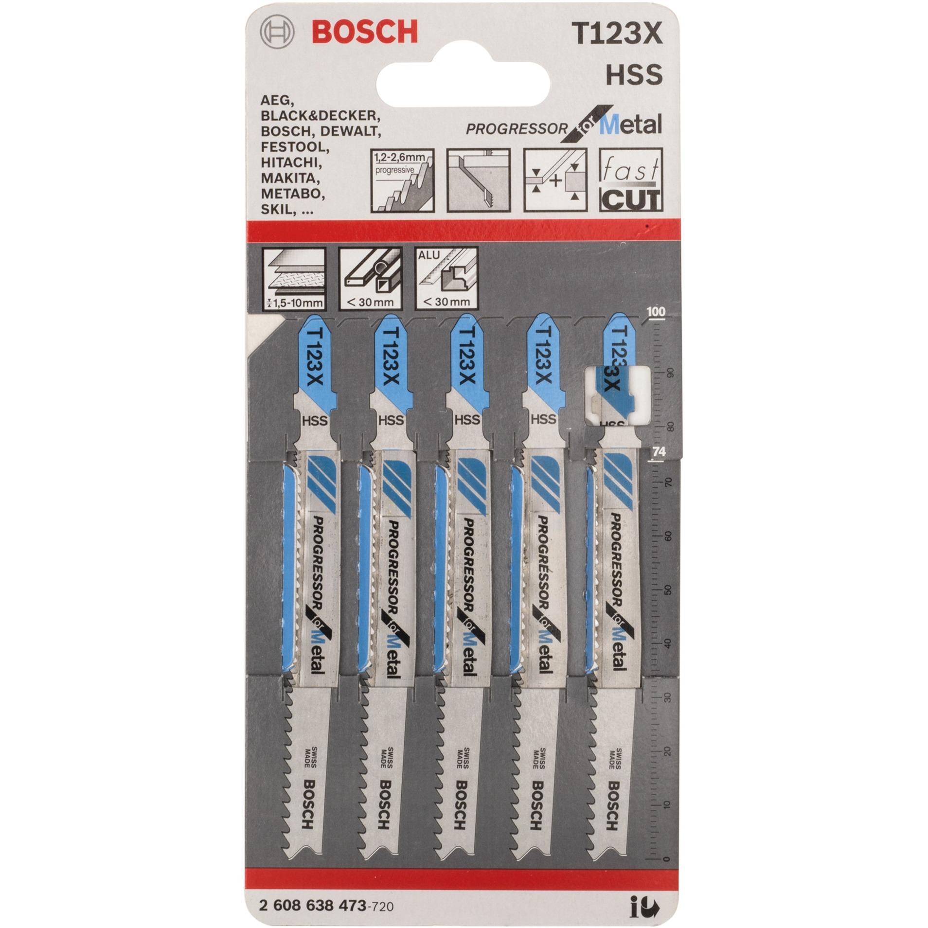 Bosch Stichsägeblatt T 123 X Progressor for Metal