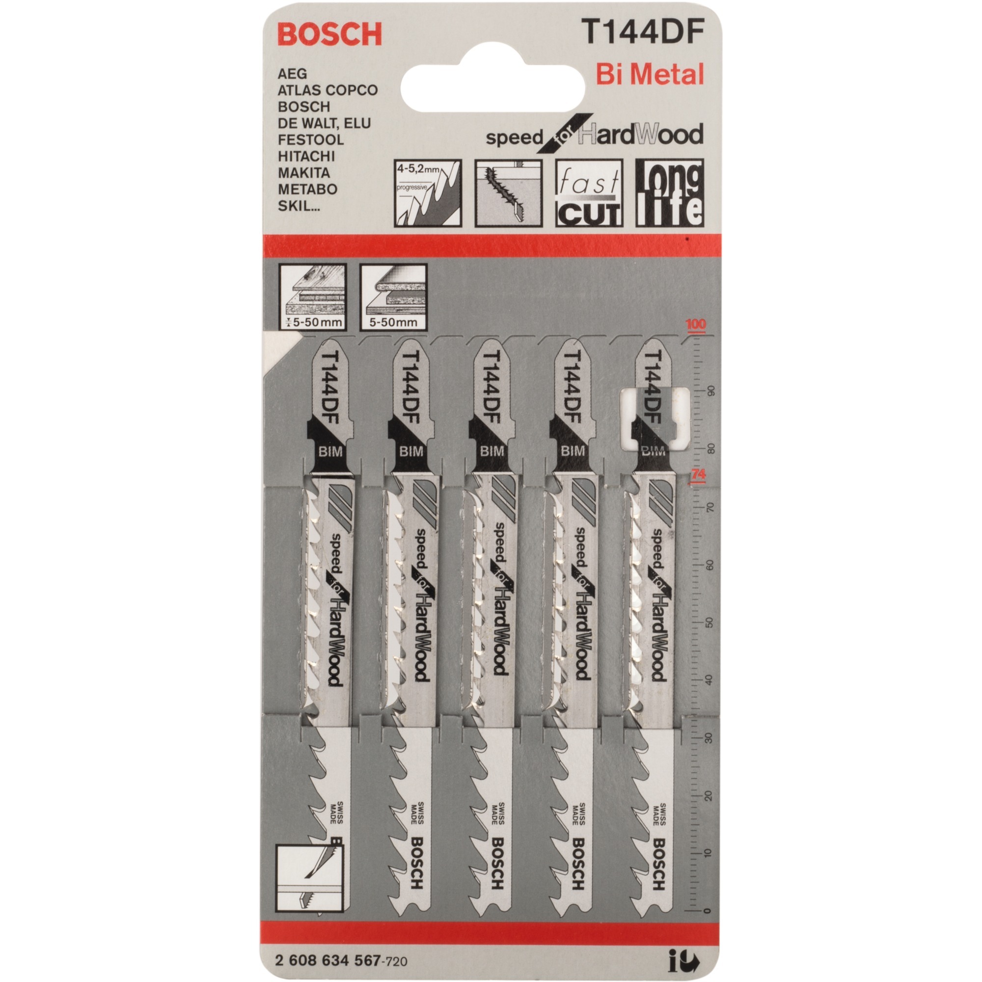 Bosch Stichsägeblatt T 144 DF Speed for Hard Wood