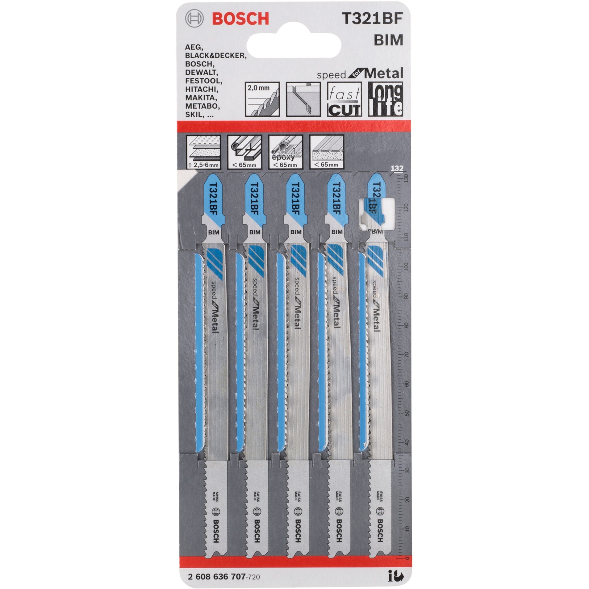 Bosch Stichsägeblatt T 321 BF Speed for Metal