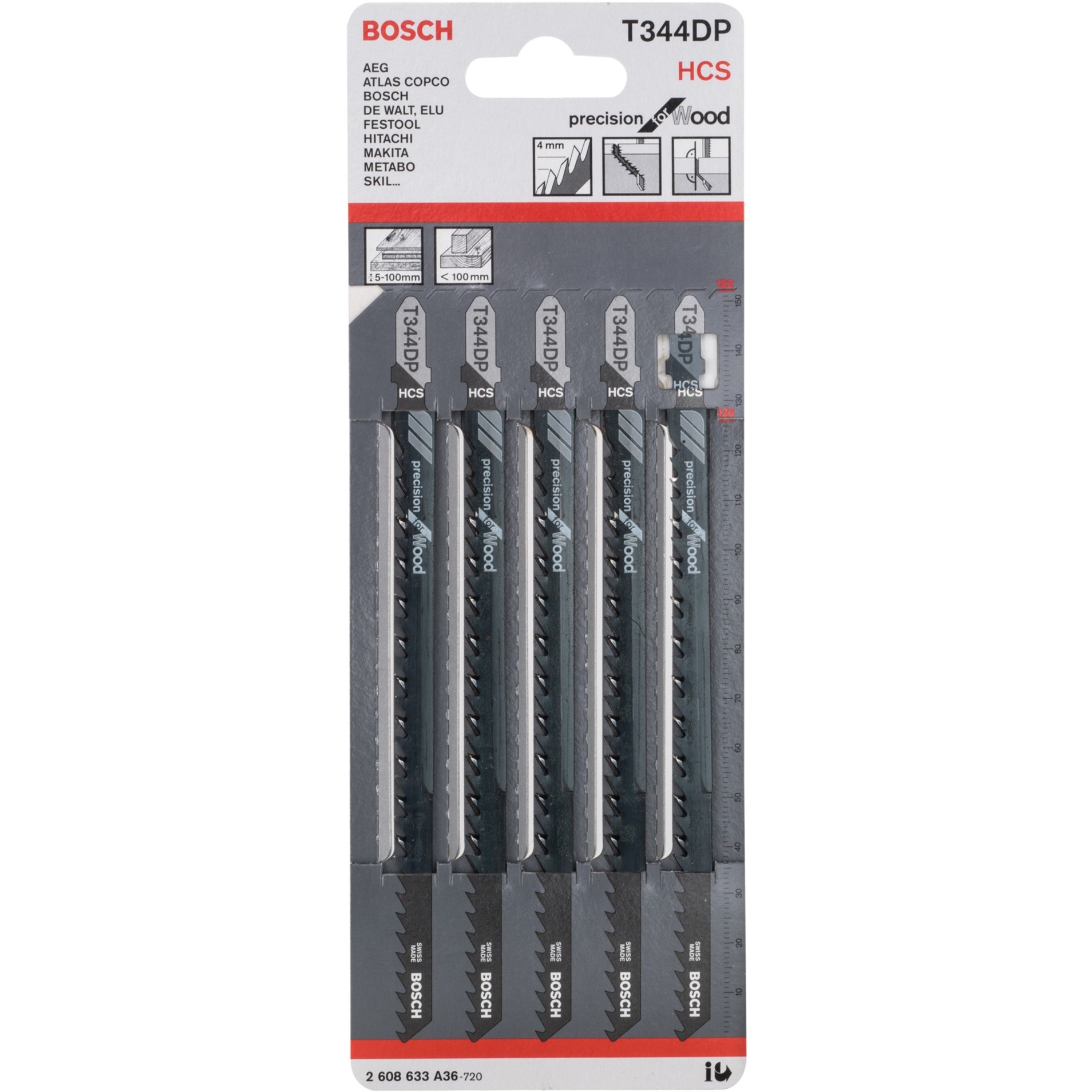 Bosch Stichsägeblatt T 344 DP Precision for Wood