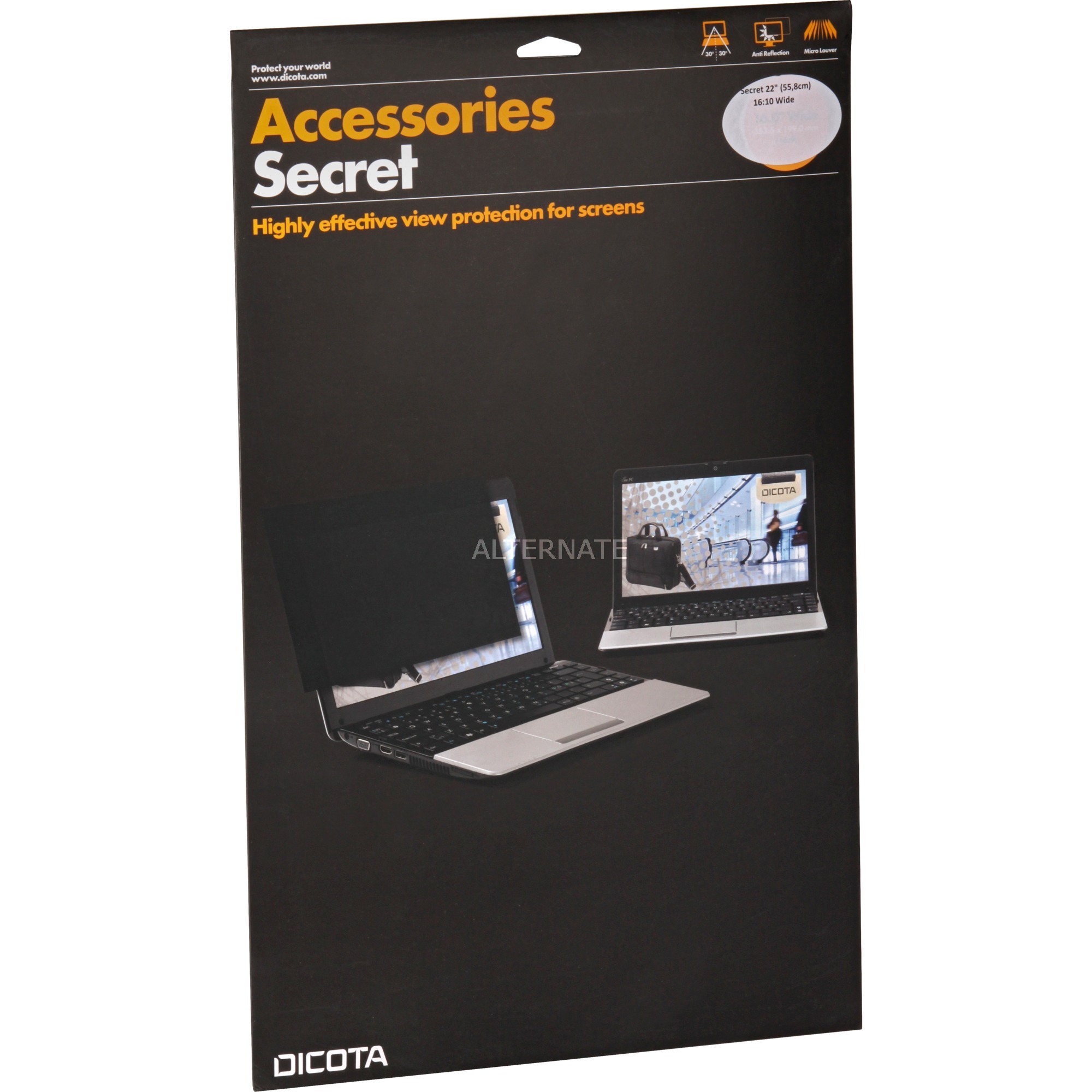 Dicota Blickschutz Secret 2-Wege Wide 61