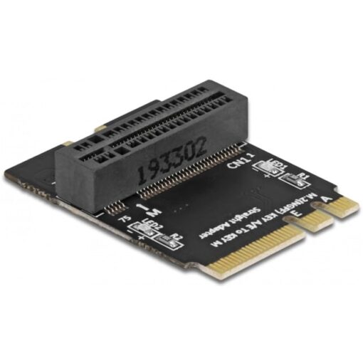 Delock Adapter M.2 Key A+E Stecker zu Key M Slot gewinkelt mit Halterung