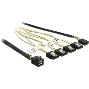 Delock Adapterkabel Mini SAS HD SFF-8643 > 4x SATA 7 Pin Reverse