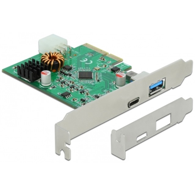 Delock DeLOCK PCIe x4>1x extern USB-C 3.2 Gen 2 + USB-A 3.2 Gen 2