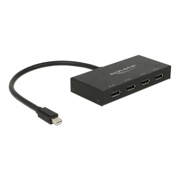 Delock DisplayPort 1.2 Splitter 1x mini DisplayPort > 4x DisplayPort 4K