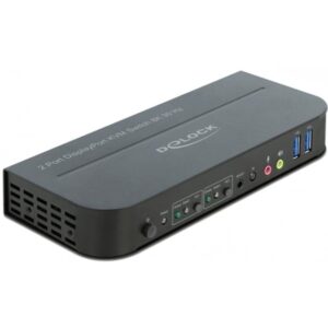 Delock DisplayPort 1.4 KVM Switch 8K 30 Hz mit USB 3.2 Gen 1