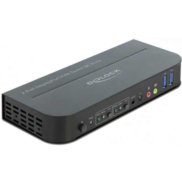 Delock DisplayPort 1.4 KVM Switch 8K 30 Hz mit USB 3.2 Gen 1