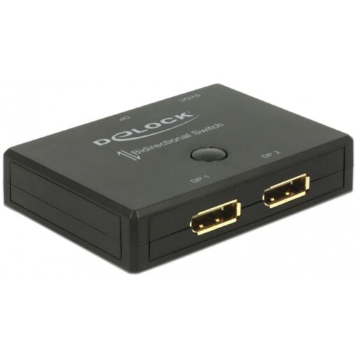 Delock DisplayPort 2 - 1 Umschalter bidirektional 4K 60 Hz