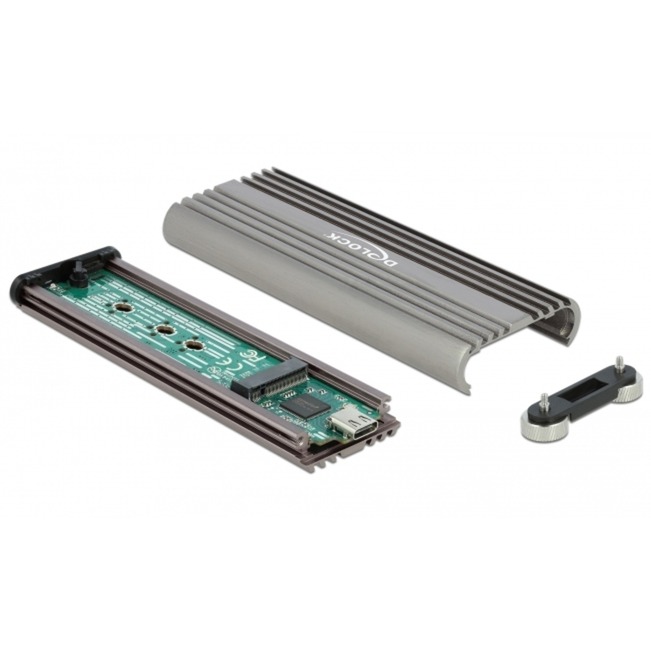 Delock Externes Gehäuse M.2 PCIe mit USB 3.2 Gen 2x2 USB-C