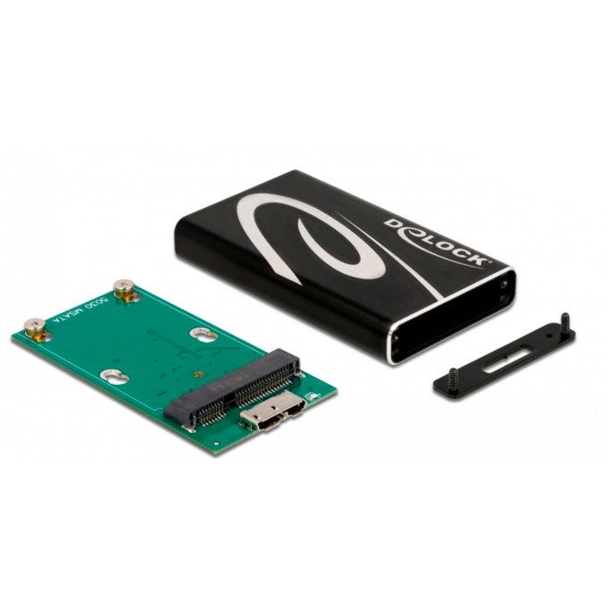 Delock Externes Gehäuse SuperSpeed USB für mSATA SSD