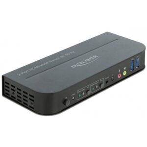 Delock HDMI KVM Switch 4K 60 Hz mit USB 3.0 und Audio