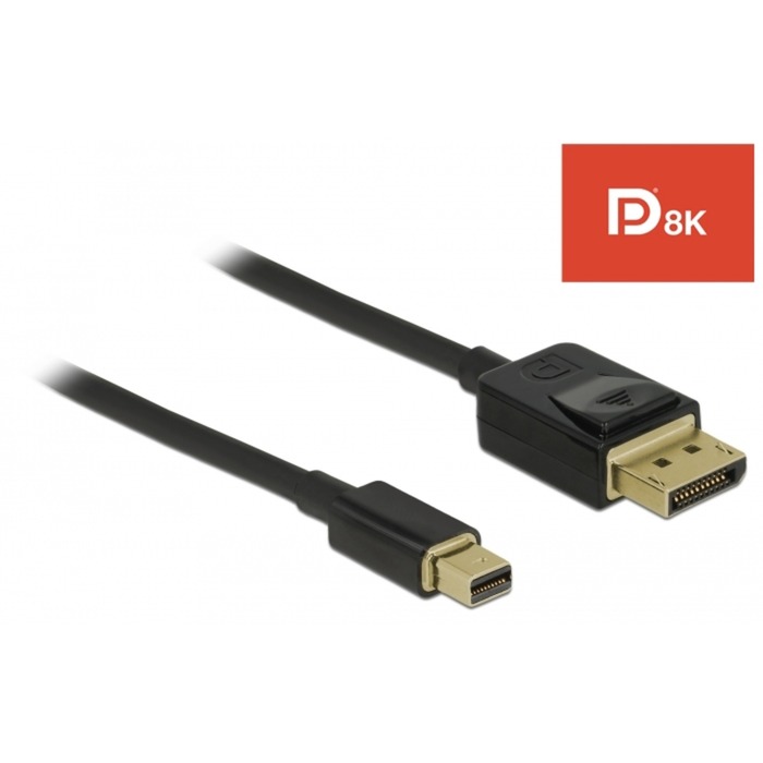 Delock Kabel miniDisplayPort (St) > DisplayPort (St) 8K 60Hz zertifiziert