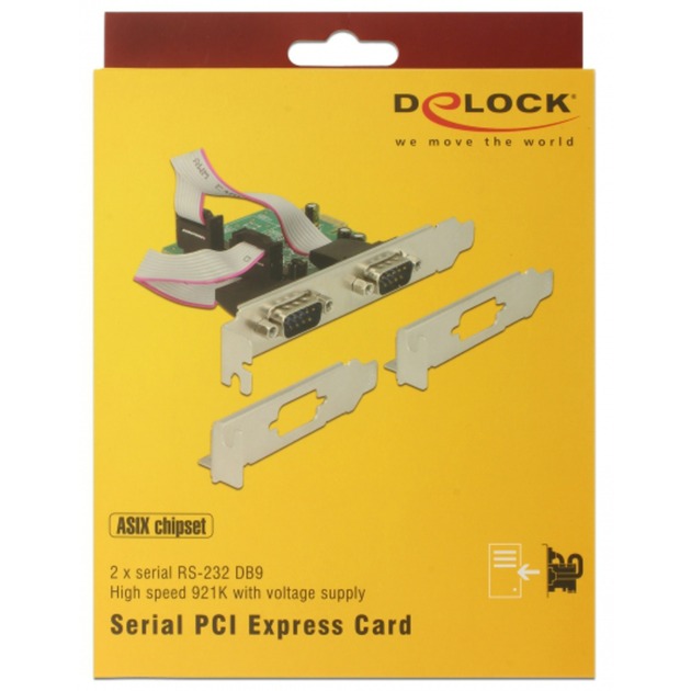 Delock PCI Express Karte > 2 x Seriell RS-232 High Speed 921K
