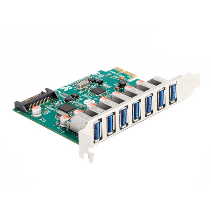 Delock PCI Express x1 Karte zu 7 x extern USB 5 Gbps Typ-A Buchse