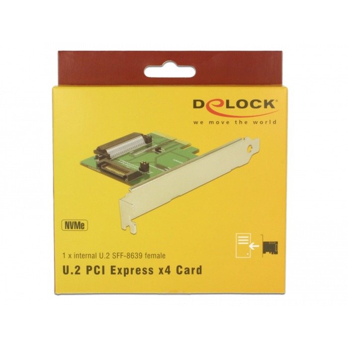 Delock PCI Express x4 Karte > 1 x intern U.2 NVMe SFF-8639 Buchse