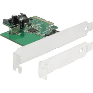 Delock PCIe Karte > 1x int. USB 3.2 Gen 2 Key A 20 Pin