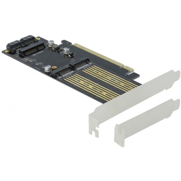 Delock PCIe x16 Karte > 2x M.2 KeyB + 1x mSATA