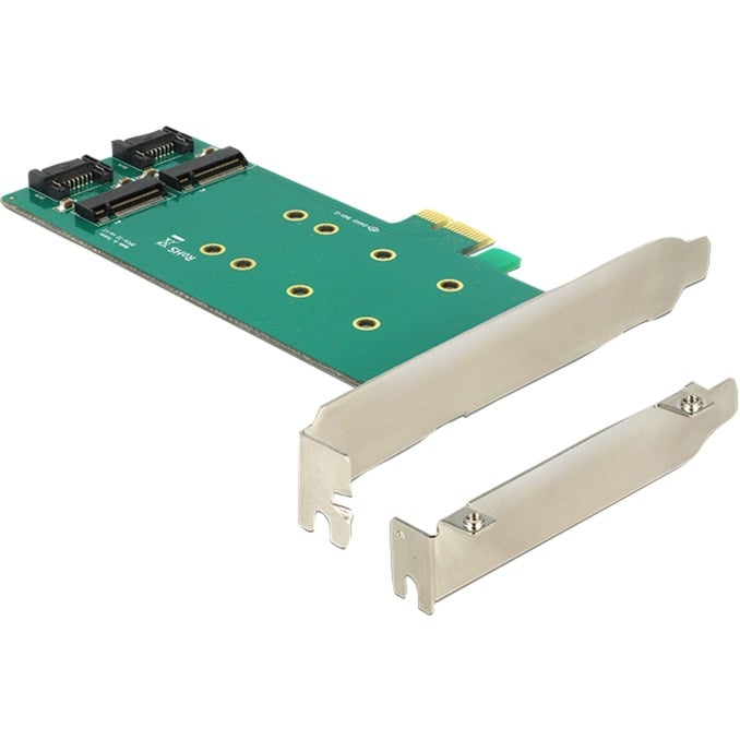 Delock PCIe x1 > 2 x M.2 Key B Low Profi