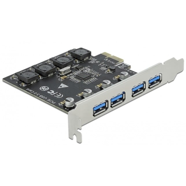 Delock PCIe x1 zu 4x ext. USB Typ-A USB 3.2 Gen 1