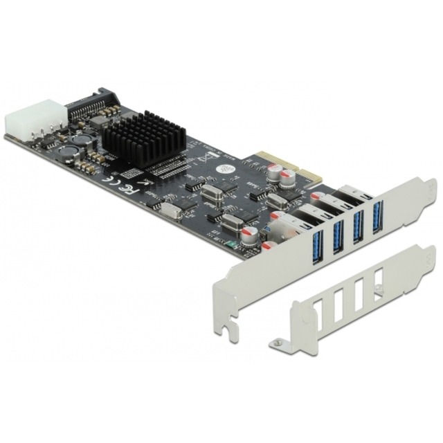 Delock PCIe x4 > 4x extern USB 3.2 Gen 1 Typ-A