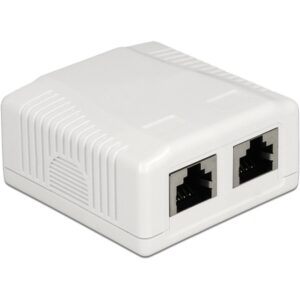 Delock RJ-45 Anschlussdose 2 Port Cat.6a LSA