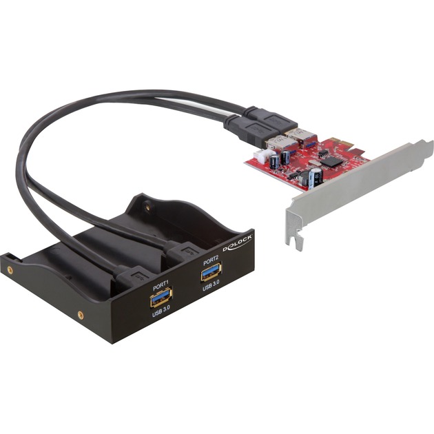 Delock USB 3.0 Front Panel 2-Port inkl. PCI Express Card