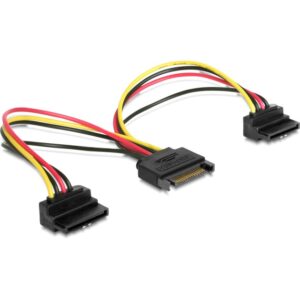 Delock Y-Kabel Power SATA 15 Pin > 2 x SATA HDD