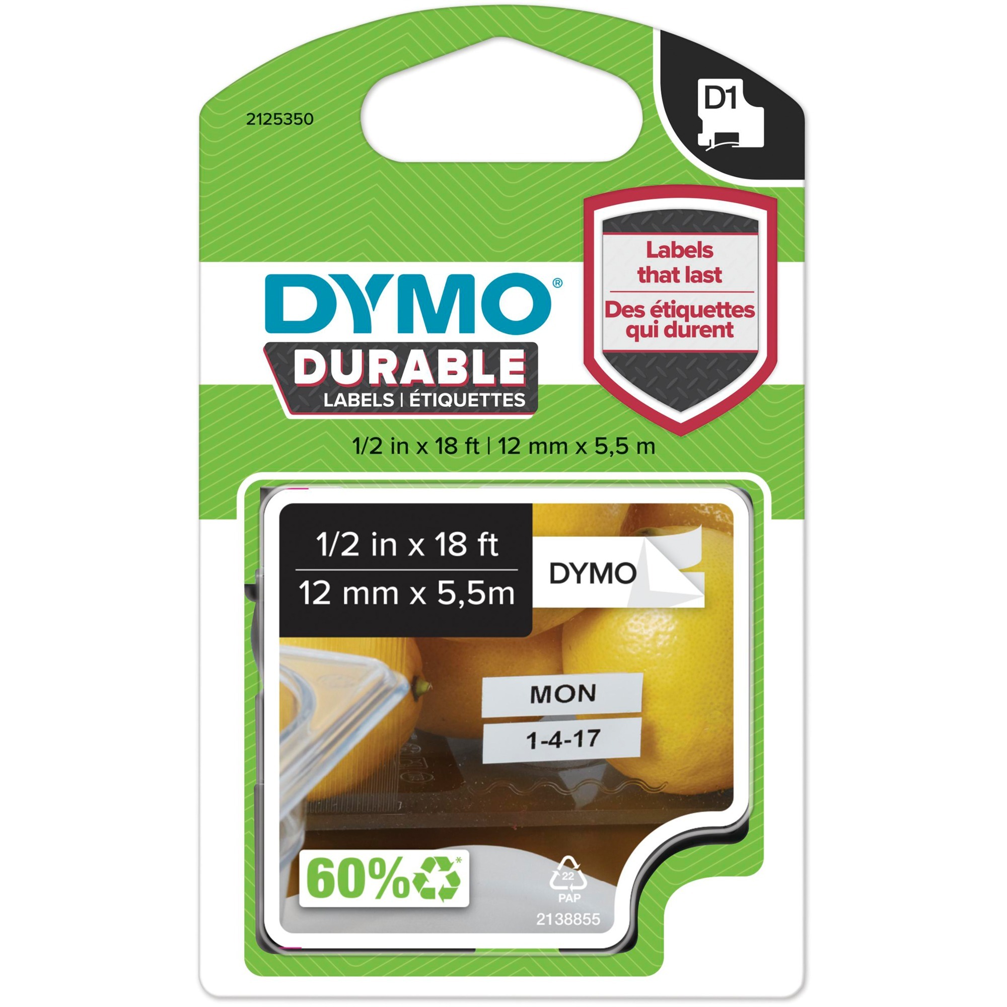 Dymo D1 ORIGINAL Hochleistungs-Schriftband Vinyl