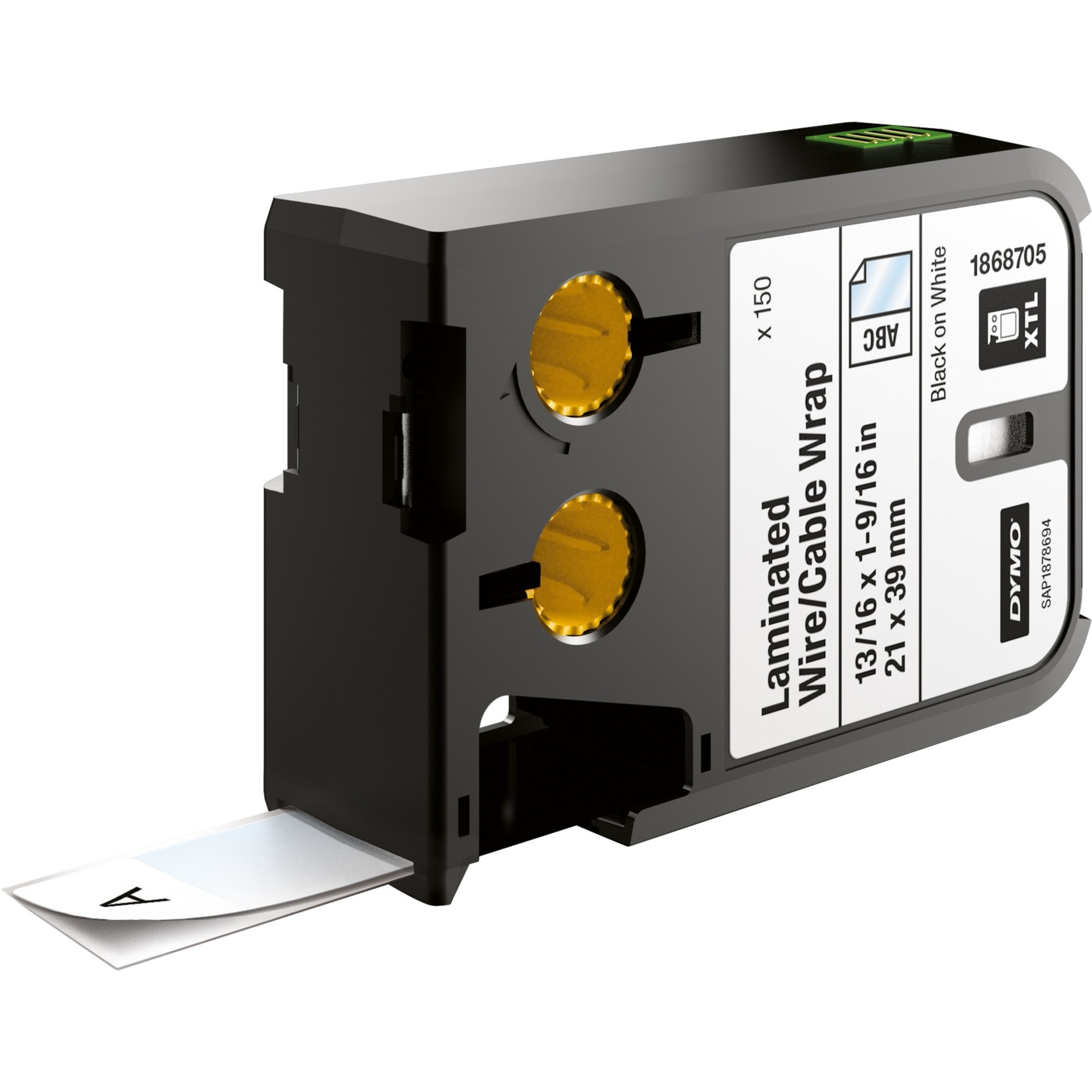 Dymo XTL IND ORIGINAL Schriftband Vinyl Einzeletikett 21mm x 39mm